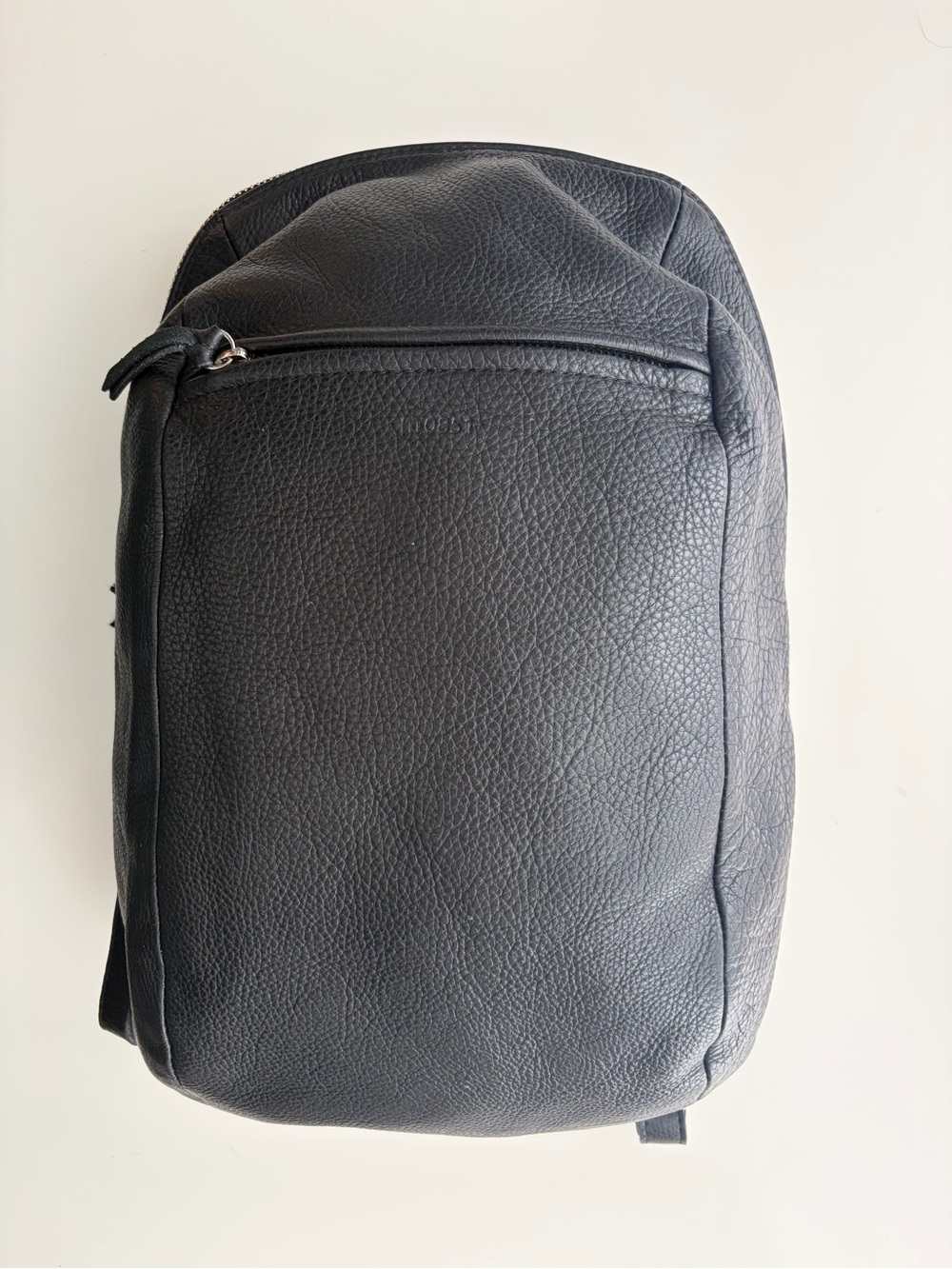 MO851 Black Leather Backpack Bag